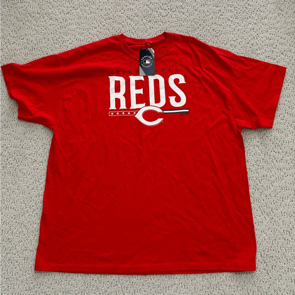 Cincinnati Reds MLB Men’s Majestic 100% Cotton T Shirt - NWT size XXL